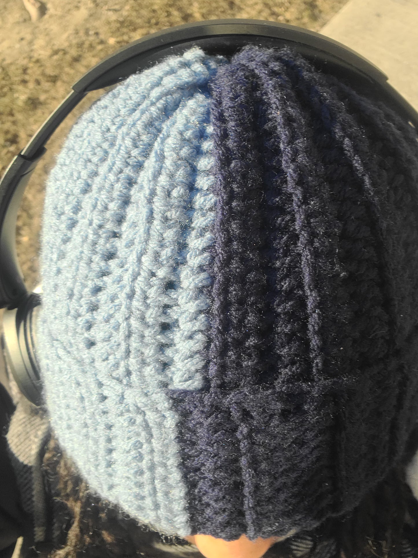 Two-toned Crochet Beanie
